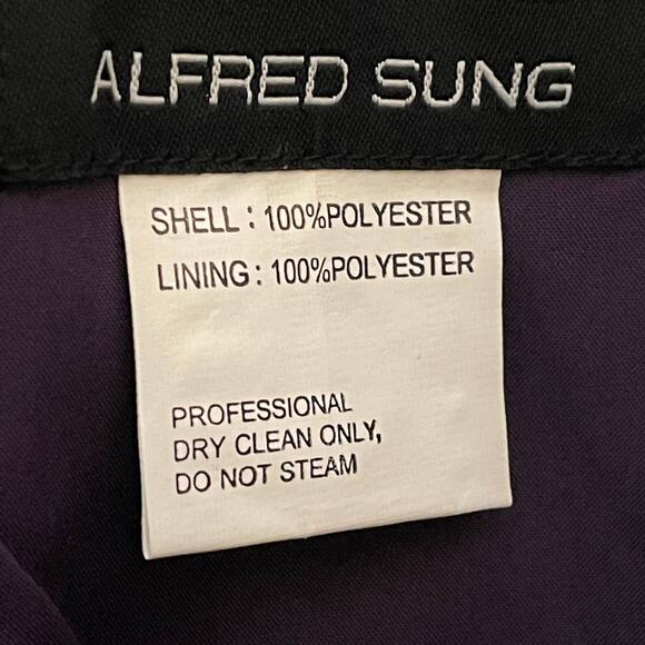 Alfred Sung Strapless Peau De Soie Majestic Purple Cocktail Dress Size 18 BNWT - Picture 12 of 12